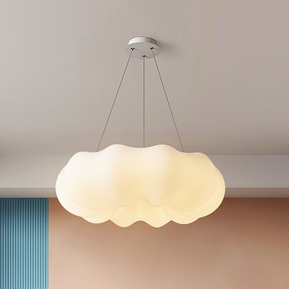 Nordic Cloud Shape Nursery Eye-protecting Chandelier Kid's Bedroom Ceiling Lamp-Handwovenlamp