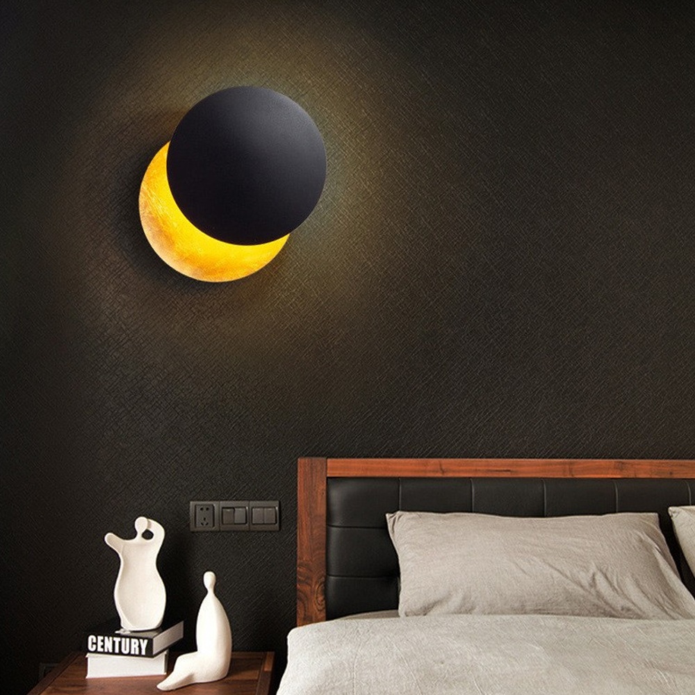 Italian Design Moon LED Lamp Bedside Wall Lamp Staircase Aisle Lights-Handwovenlamp