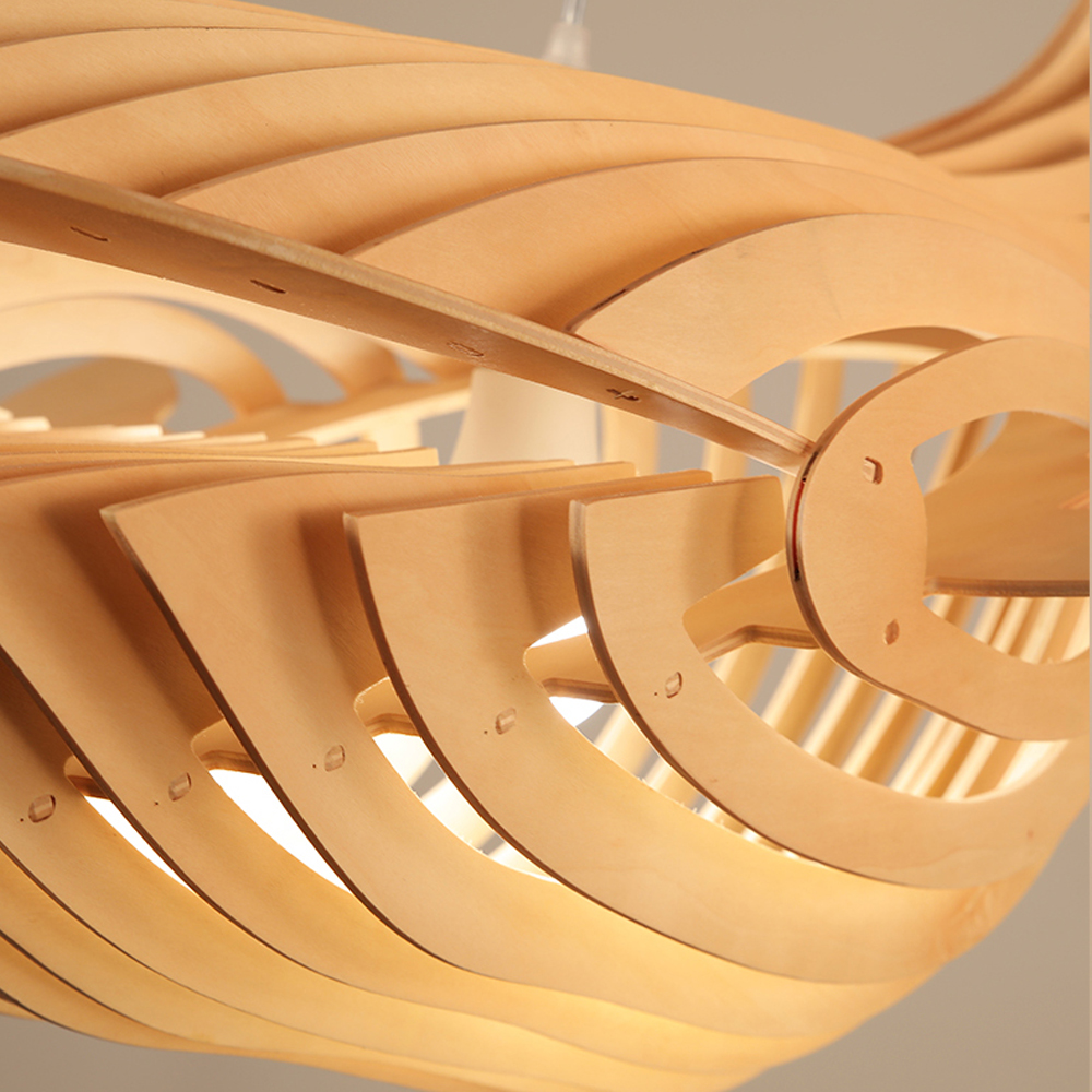 Laser Cut File Whale lamp wood pendant light fixture DIY shark lampshade hanging shadow lamp-Handwovenlamp