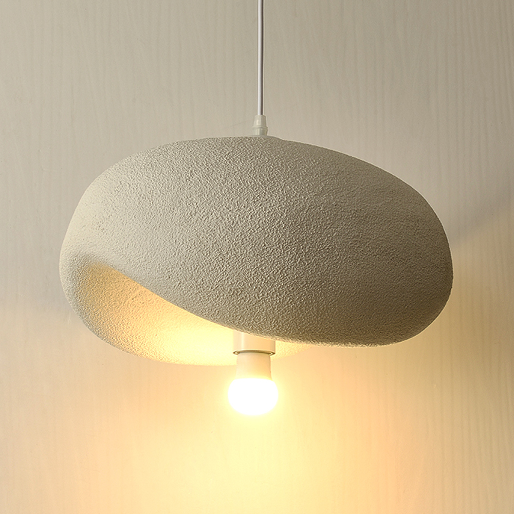 Cream Wabi-sabi Style Chandelier Living Room Restaurant Pendant Light Creative Lighting-Handwovenlamp