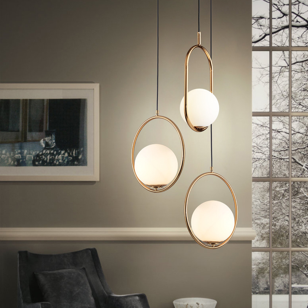 Modern Lighting Ball Glass Chandelier Art Deco Glass Bubble Lamp-Handwovenlamp