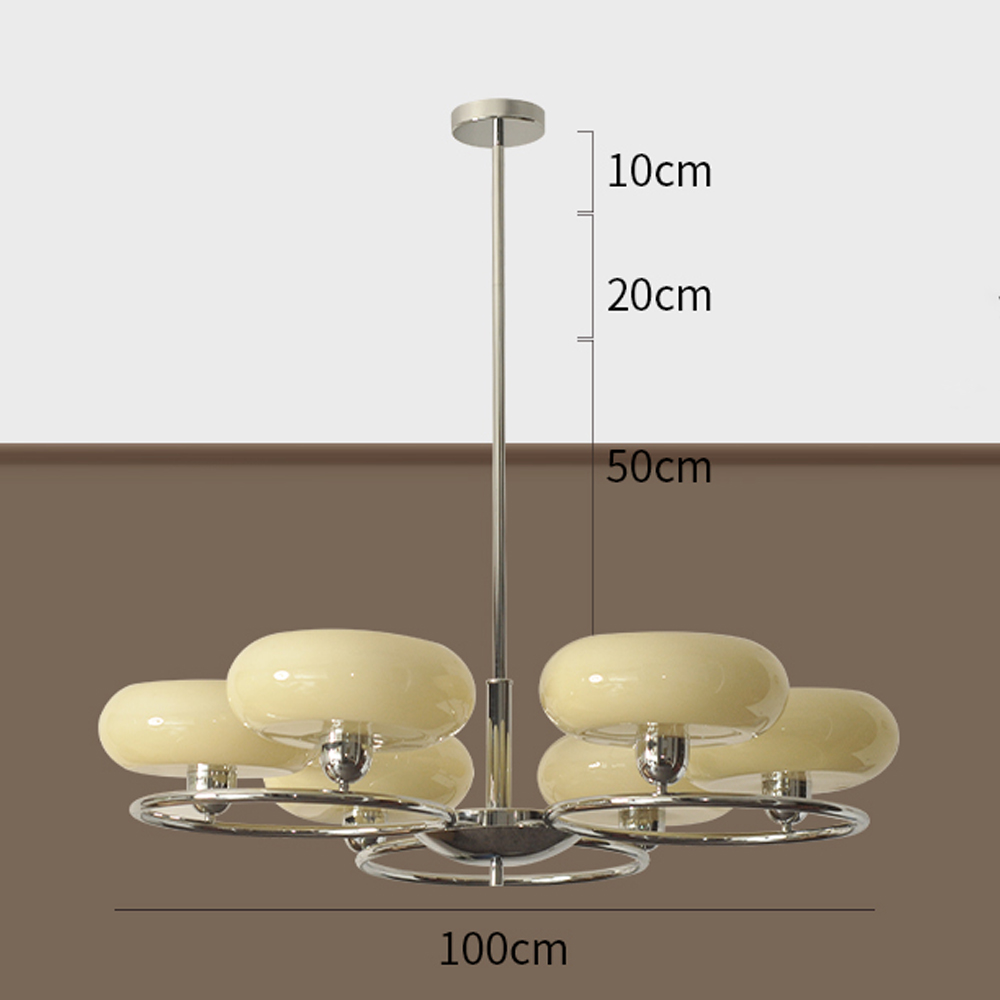 Modern 6 Heads Chandelier Living Room Design Minimalist Ceiling Lamp-Handwovenlamp