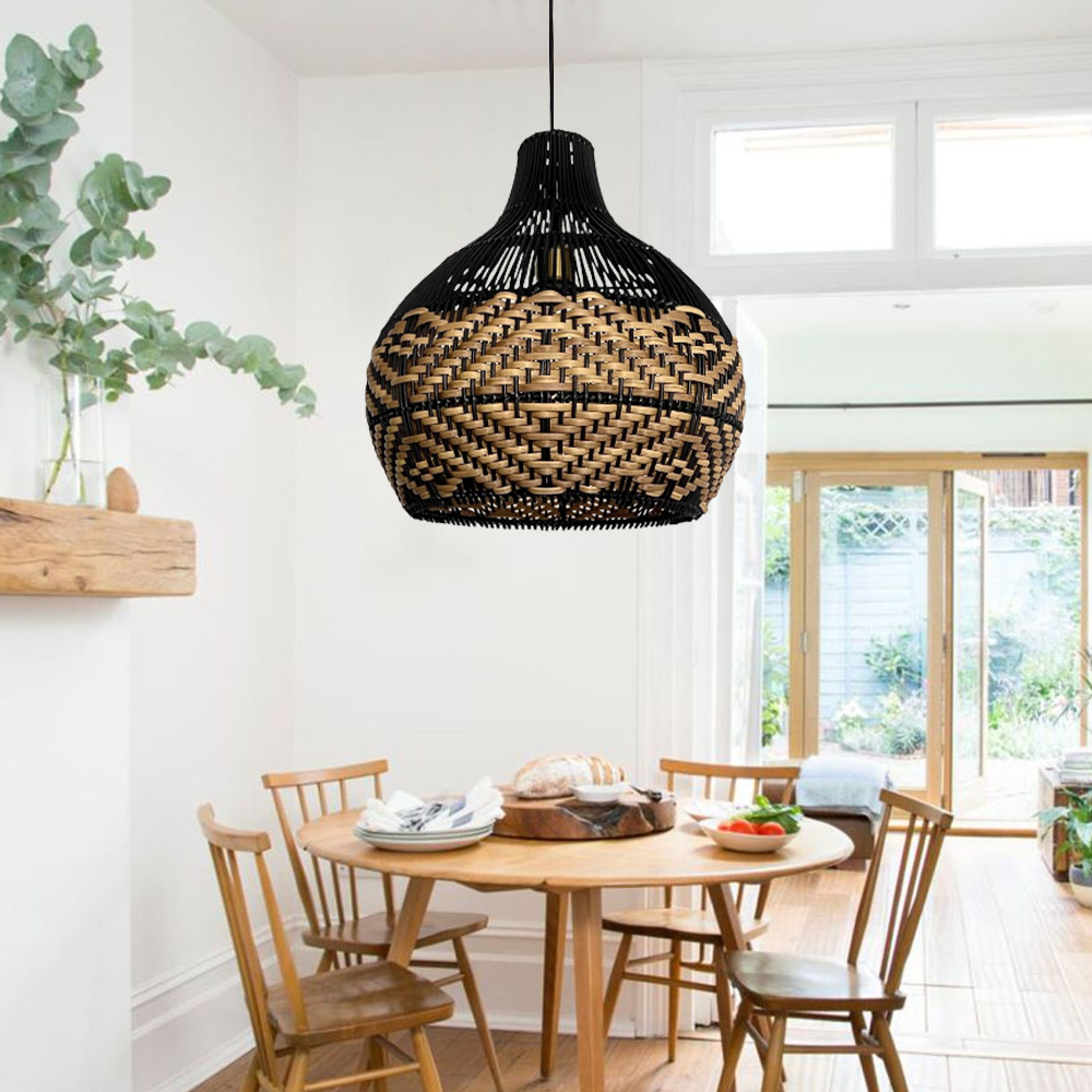 The Keys Rattan Pendant Light Chandelier-Handwovenlamp