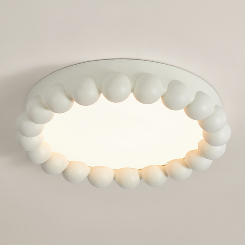 French Avocado Green Bedroom Ceiling Light Nordic minimalist Resin Lamp-Handwovenlamp