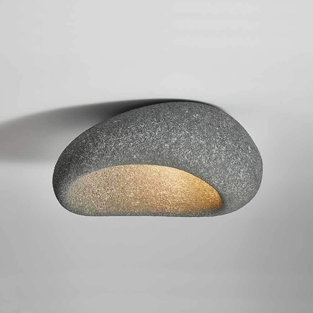 Modern Wabi-sabi Style Ceiling Lamp Japanese Style Master Bedroom Resin Lamp-Handwovenlamp