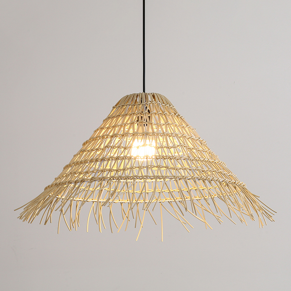 Outdoor Waterproof Rattan Pendant Light Courtyard Garden Scenic Hanging Tree Lamp-Handwovenlamp