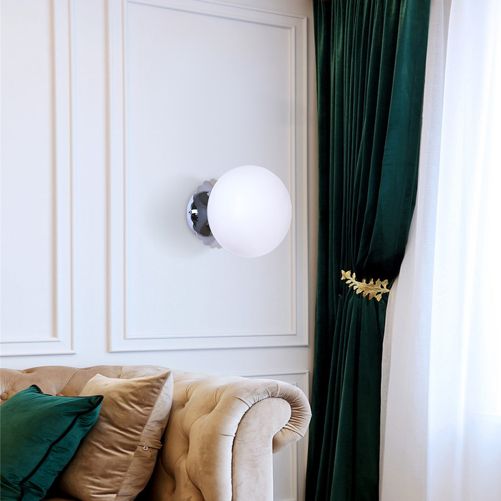 Nordic Modern Corridor Decorative Wall Lamp Minimalist Bedside Small Ball Wall Sconce-Handwovenlamp