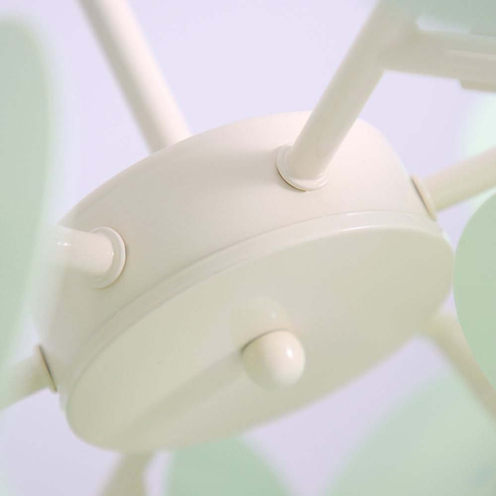 French Cream Style Living Room Glass Pendant Light Modern Green Bubble Chandelier-Handwovenlamp