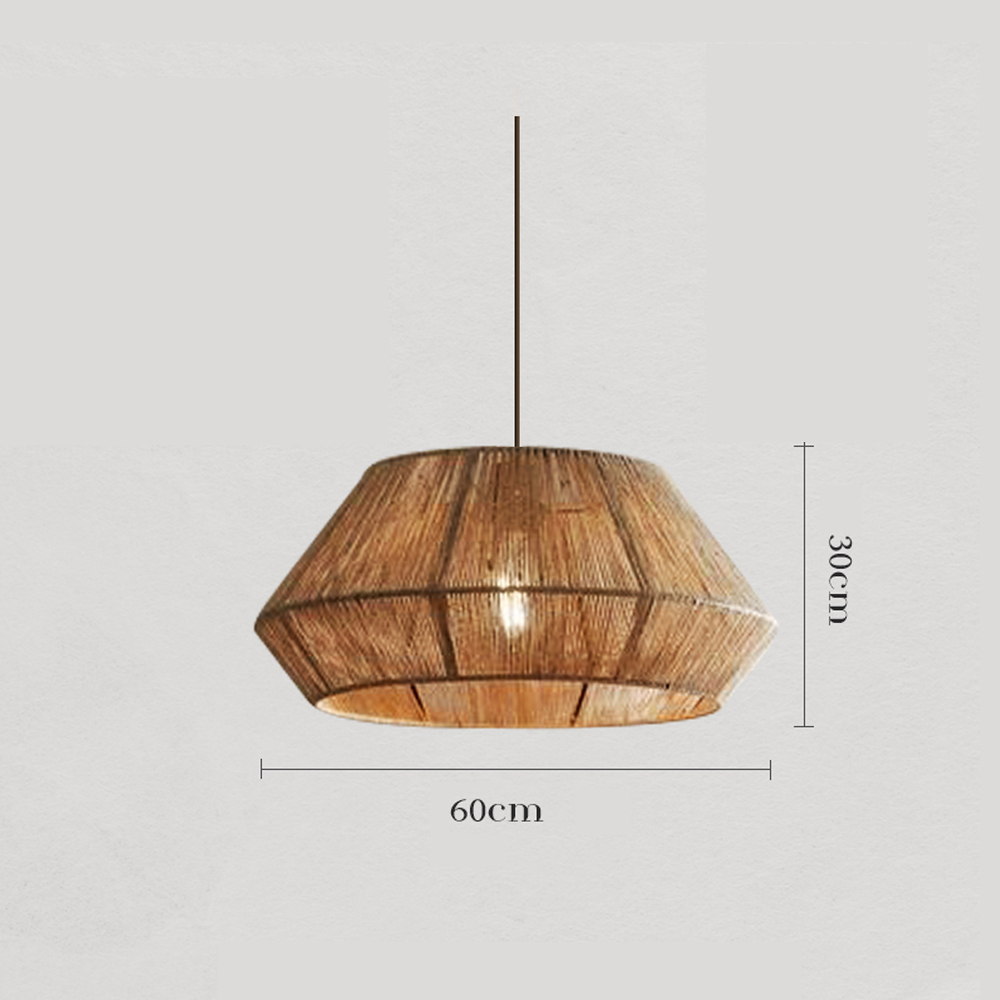 Wabi-sabi Dining Room Hemp Rope Pendant Light B&B Balcony Creative Lampshade-Handwovenlamp
