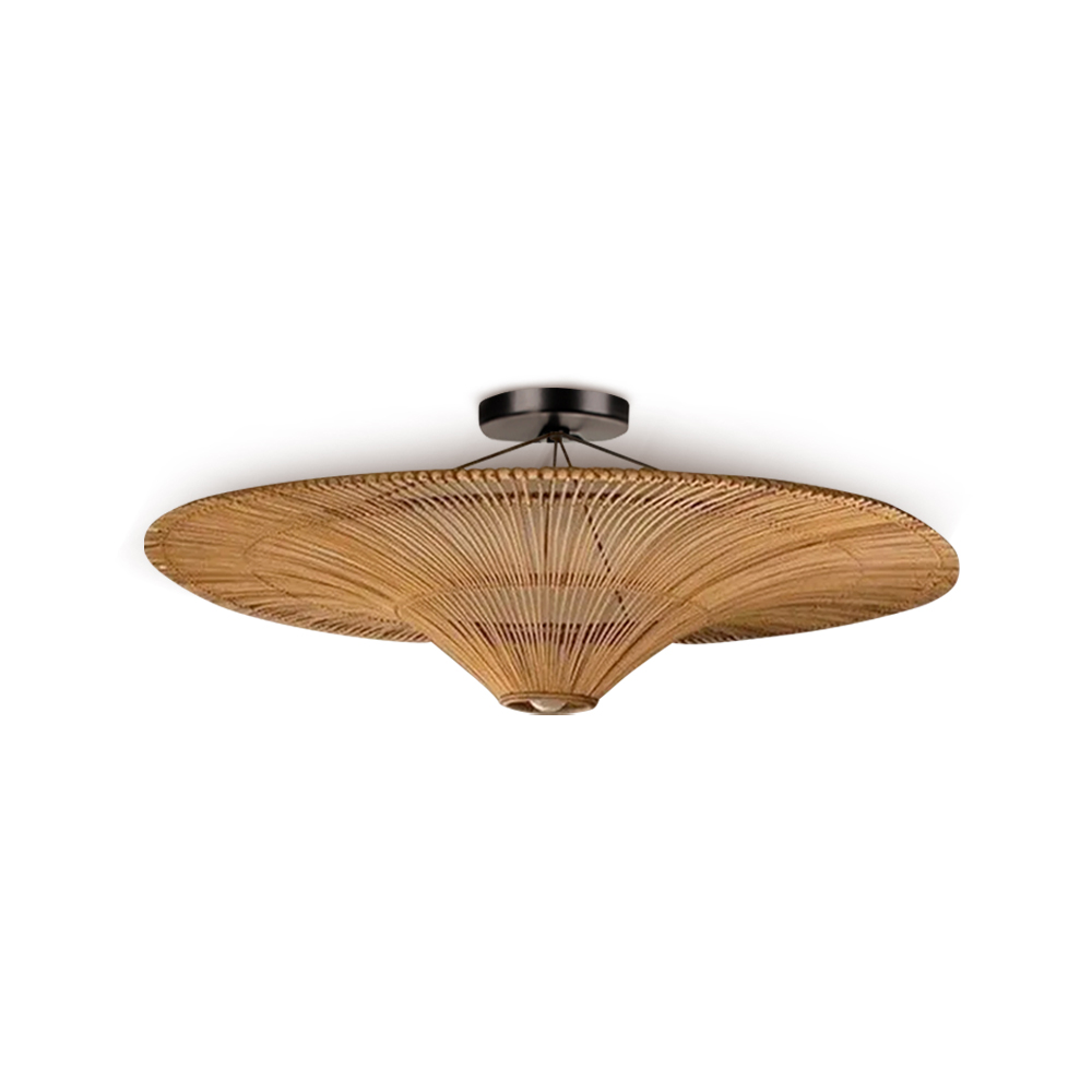 Large Modern Rattan Pendant Light Ceiling Lampshade 60CM-Handwovenlamp