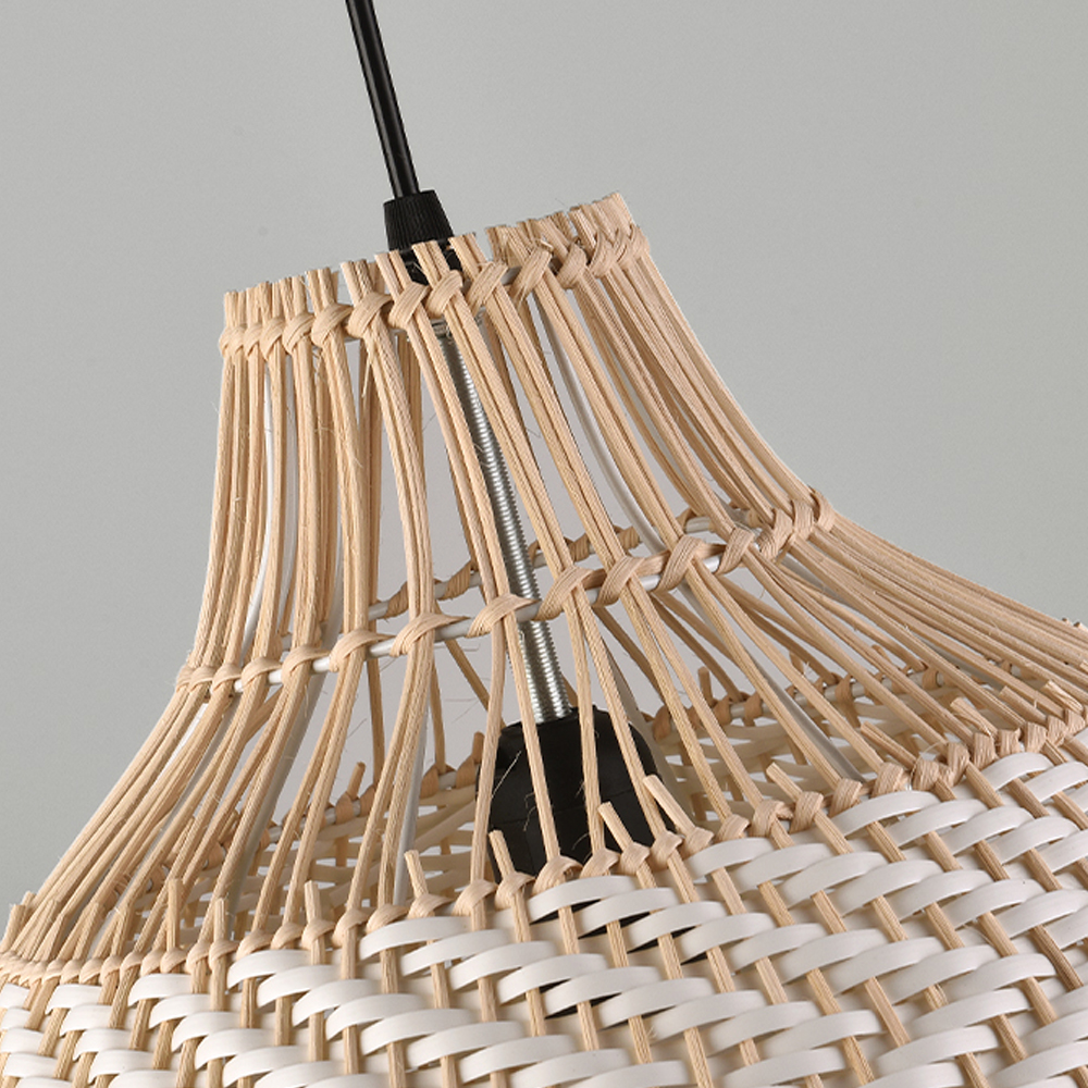 Handmade Rattan Pendant Light Fixture for Kitchen Island-Handwovenlamp