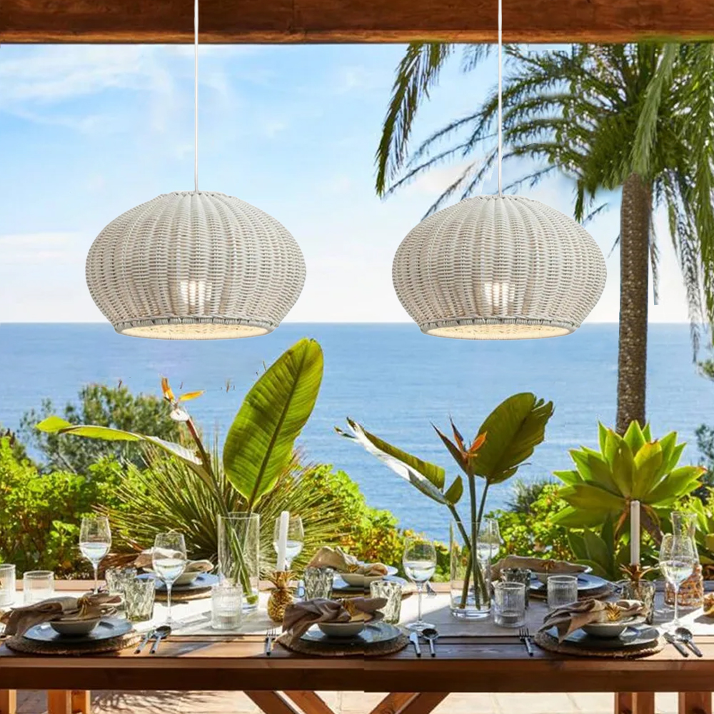 Modern Outdoor Pendant Lights Terrace Waterproof Lighting Fixtures-Handwovenlamp