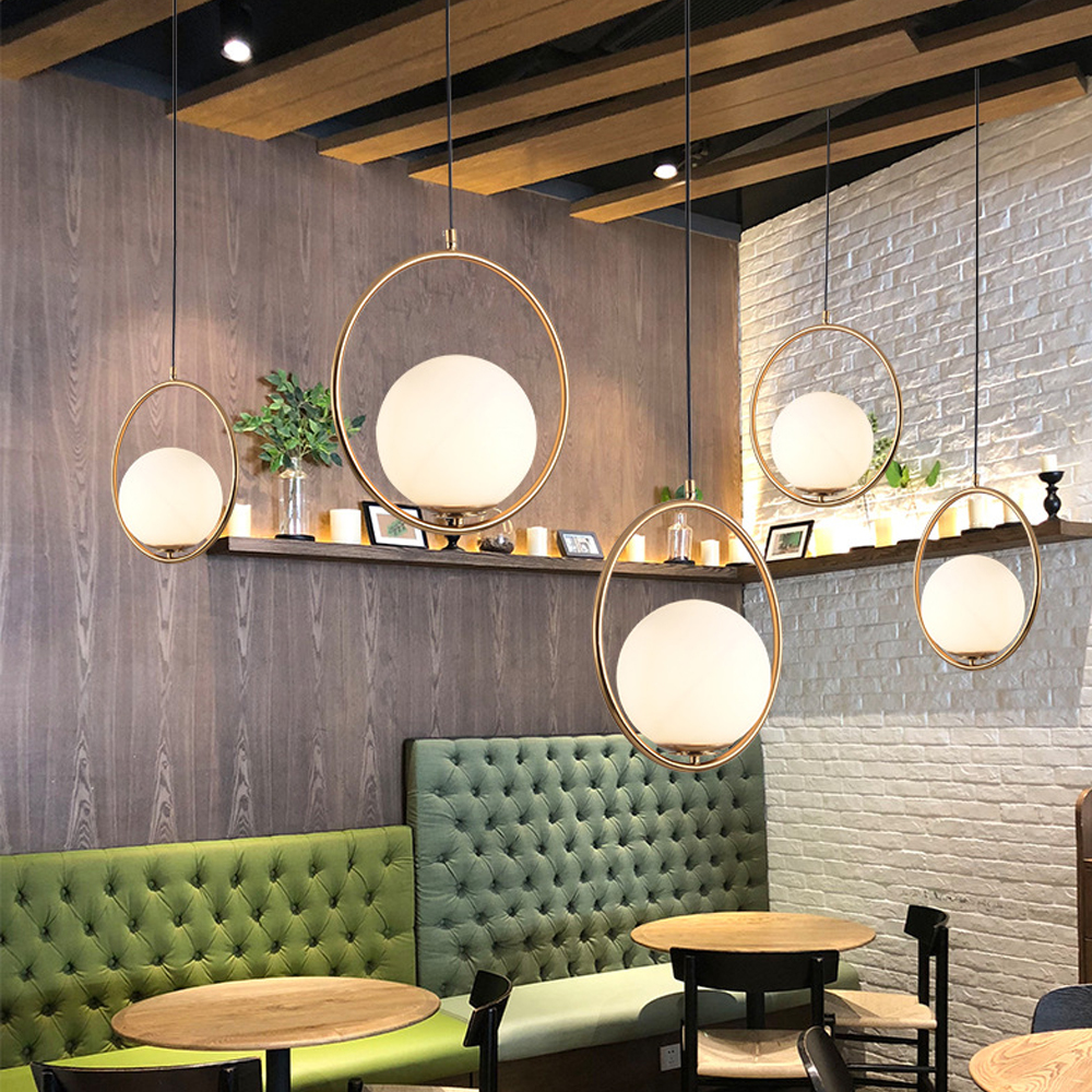 Modern Lighting Ball Glass Chandelier Art Deco Glass Bubble Lamp-Handwovenlamp