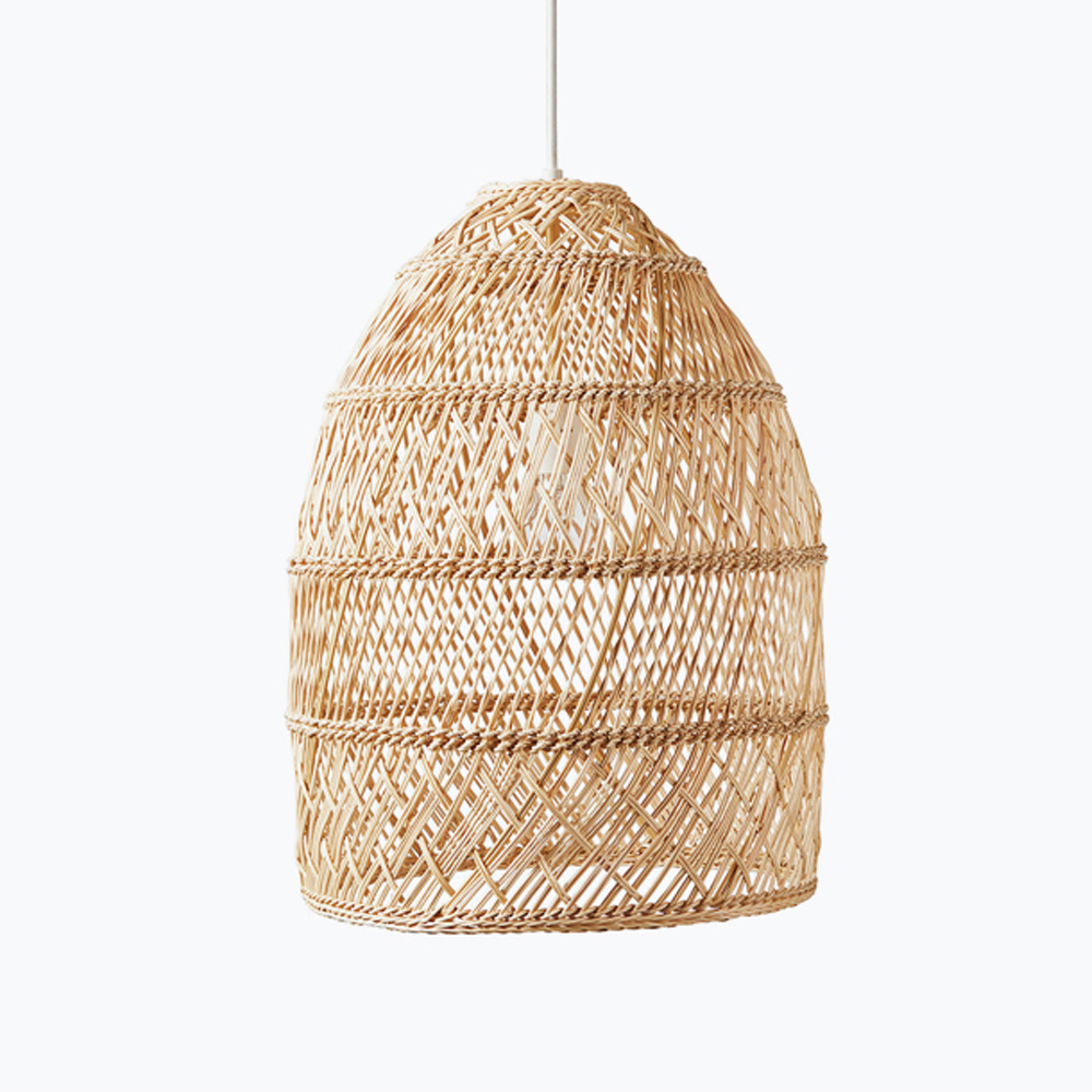 Boho Dining Room Rattan Pendant Light Coastal Living Room Decor Lampshade-Handwovenlamp