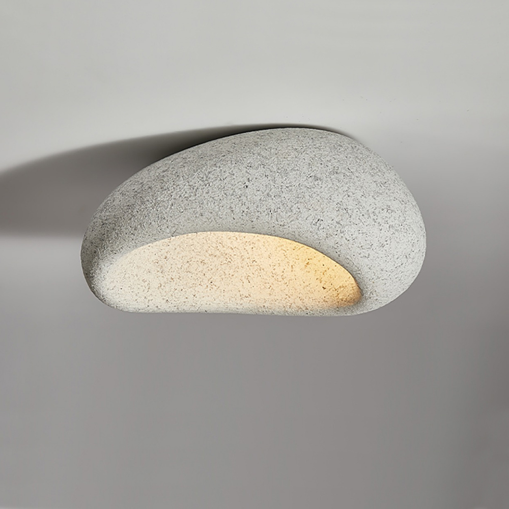 Modern Wabi-sabi Style Ceiling Lamp Japanese Style Master Bedroom Resin Lamp-Handwovenlamp