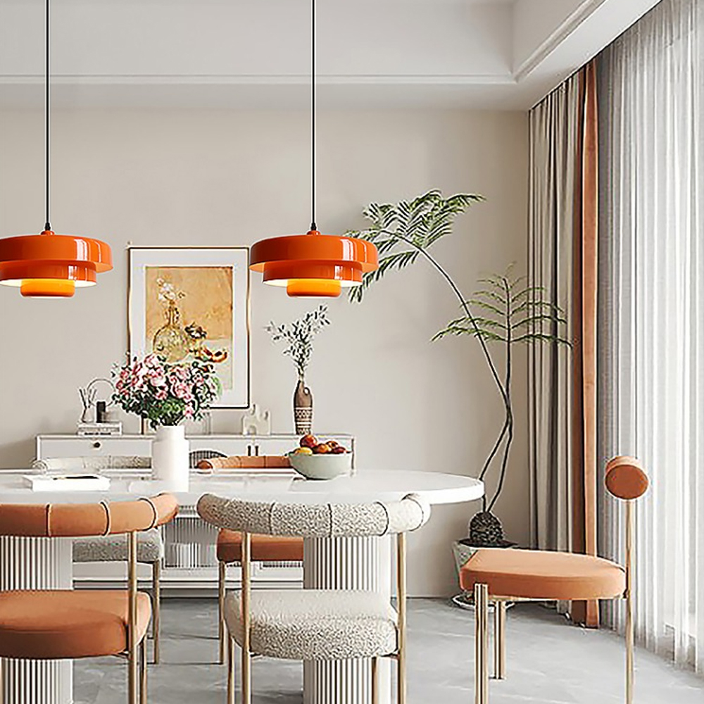 Nordic Minimalist Metal Pendant Light Danish Classic Multi-layer Lamps-Handwovenlamp