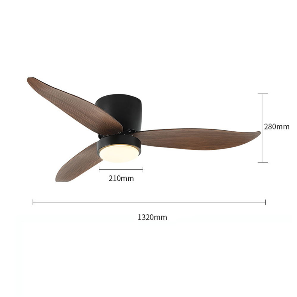 Nordic Living Room Smart Remote Control Ceiling Fan Lamp LED light Fan-Handwovenlamp