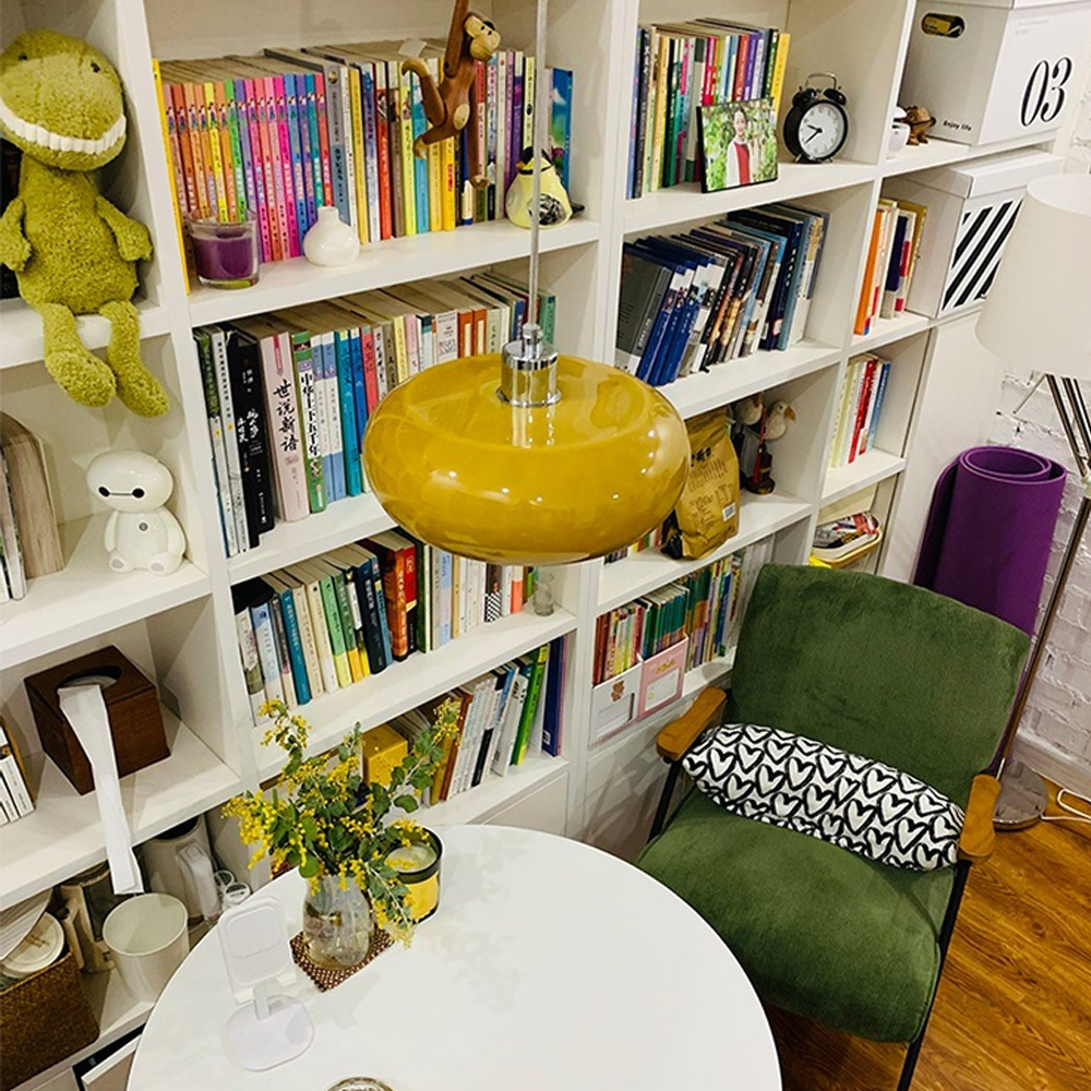 Milk White Glass Pendant Light Dining Room Hanging Chandelier-Handwovenlamp