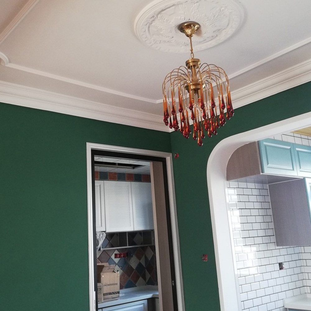 Classical Drop Glass Chandelier Italian Design Living Room Crystal Lighting-Handwovenlamp