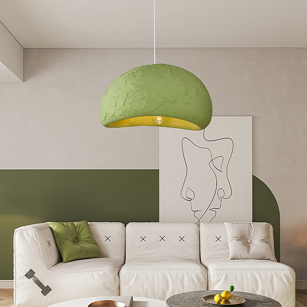 Creative Designer Klein Blue Pendant Light Wabi-sabi Living room Avocado Green Decor Chandelier-Handwovenlamp