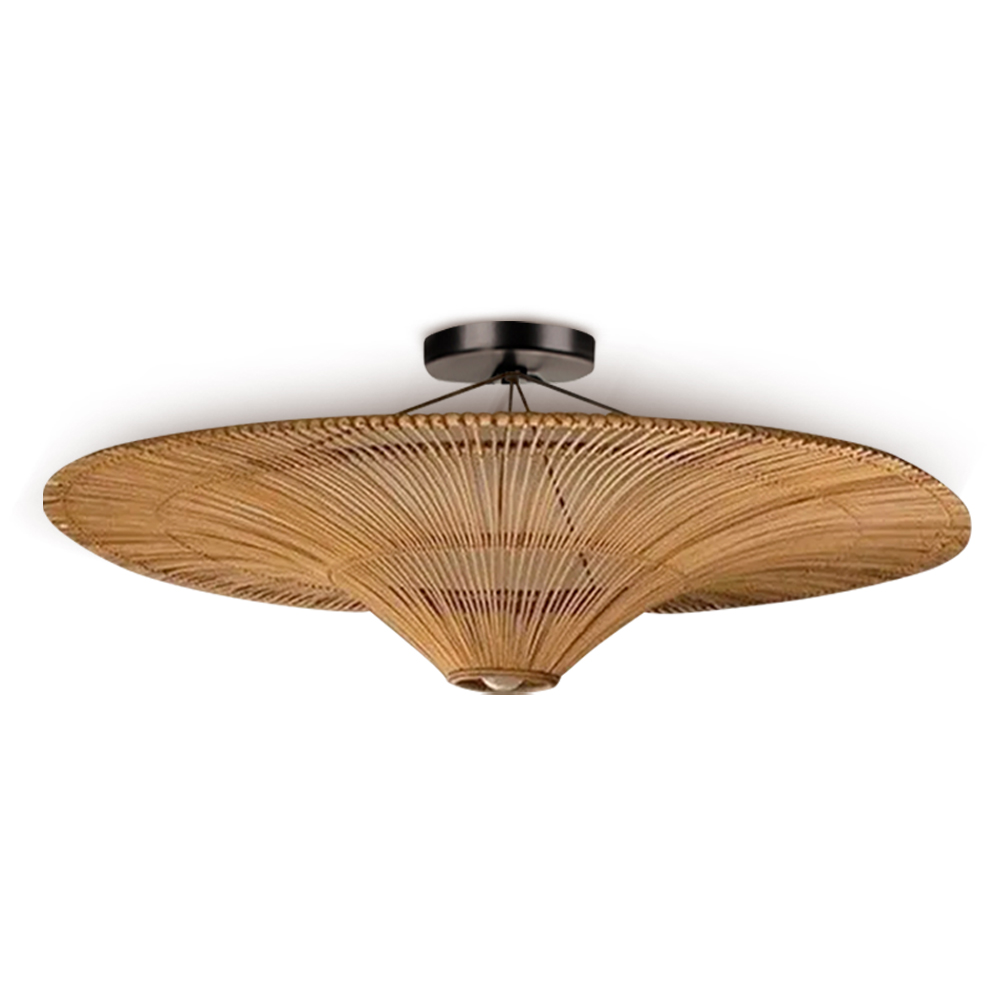 Large Modern Rattan Pendant Light Ceiling Lampshade 60CM-Handwovenlamp