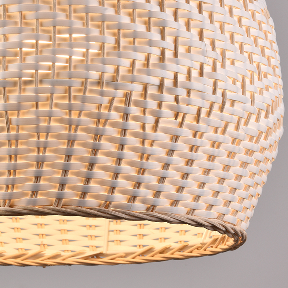 Handmade Rattan Pendant Light Fixture for Kitchen Island-Handwovenlamp