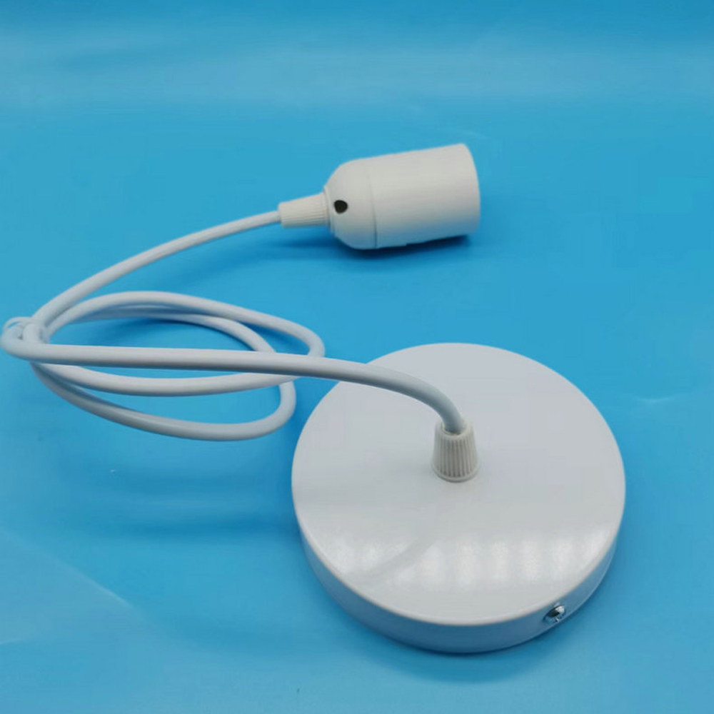 E26/E27 Hardwired Ceiling Plate and Cord-Handwovenlamp