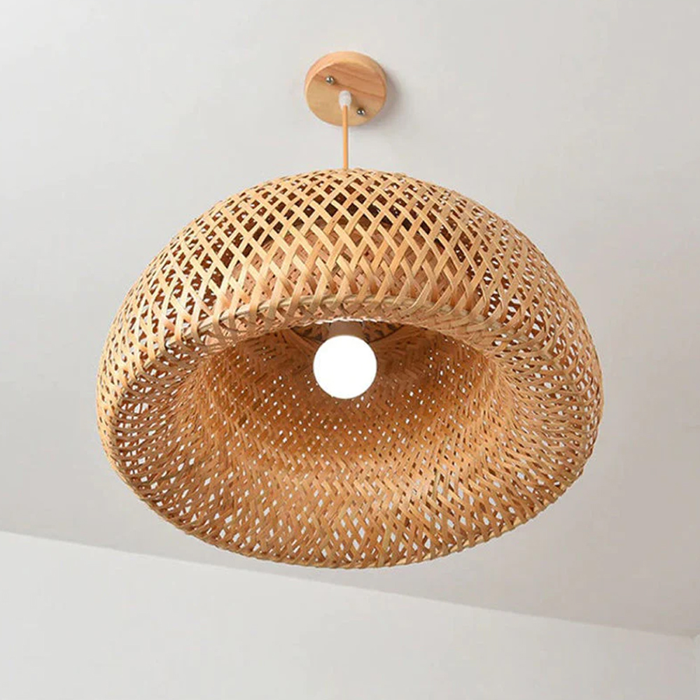 DIY Kitchen Island Bamboo Lamp Shade Home Decor Pendant Lighting-Handwovenlamp