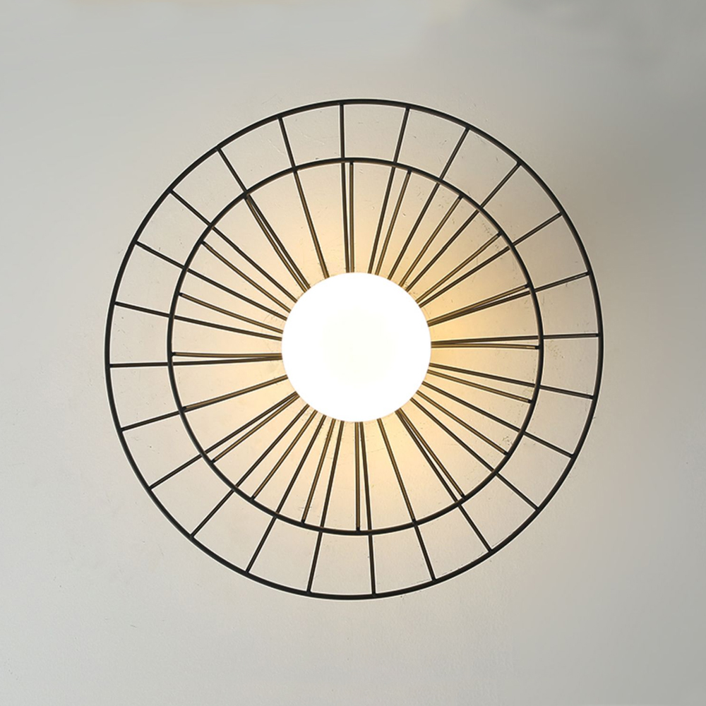 Nordic Balcony Metal Ceiling Lamp Luxury Corridor Flush Mount Light-Handwovenlamp