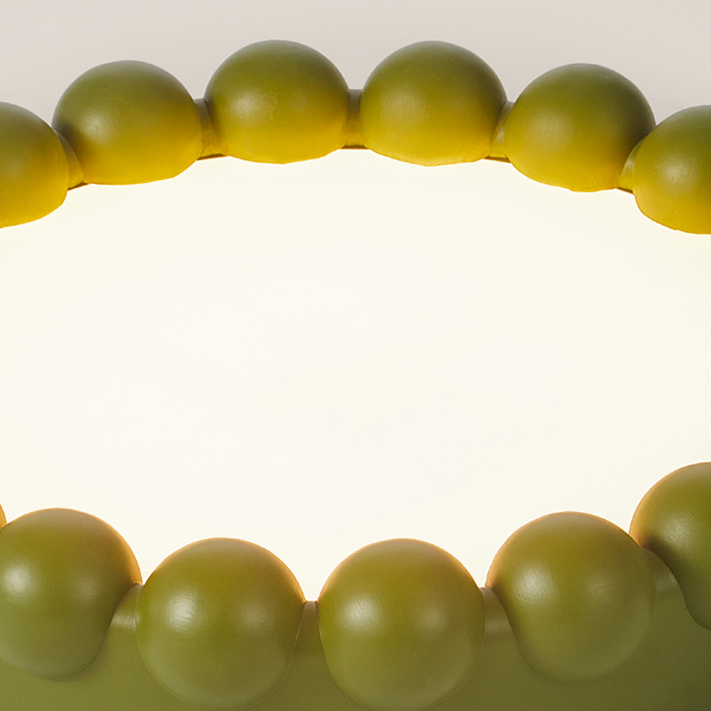 French Avocado Green Bedroom Ceiling Light Nordic minimalist Resin Lamp-Handwovenlamp