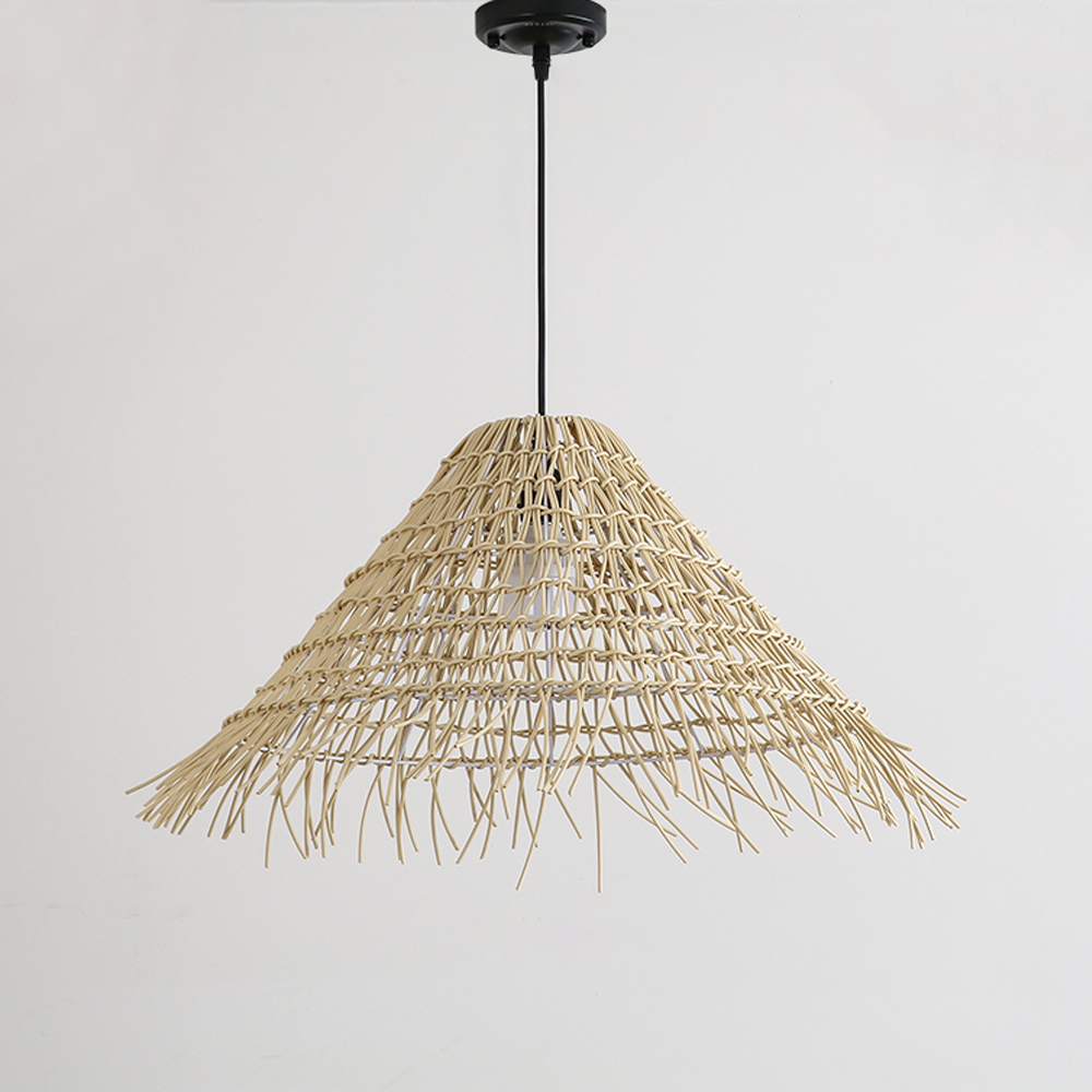 Outdoor Waterproof Rattan Pendant Light Courtyard Garden Scenic Hanging Tree Lamp-Handwovenlamp