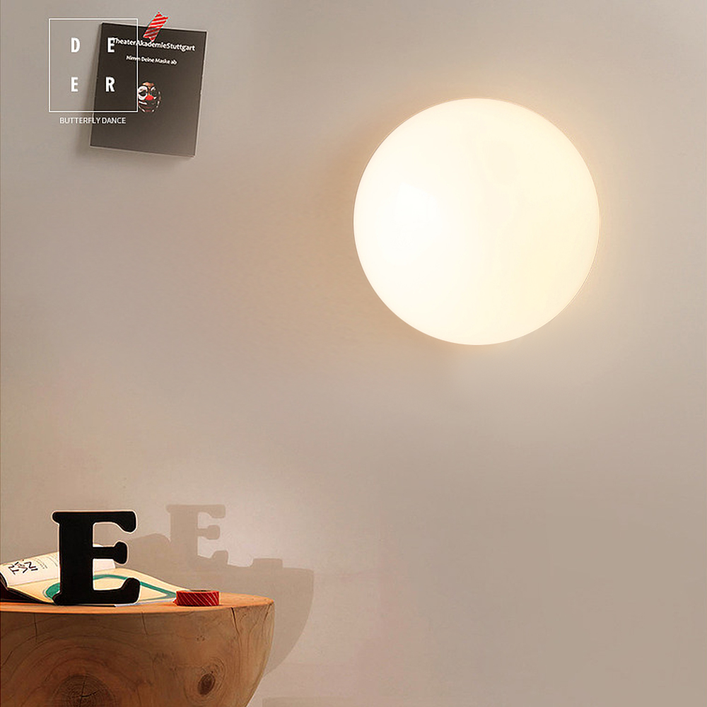 Nordic Modern Corridor Decorative Wall Lamp Minimalist Bedside Small Ball Wall Sconce-Handwovenlamp