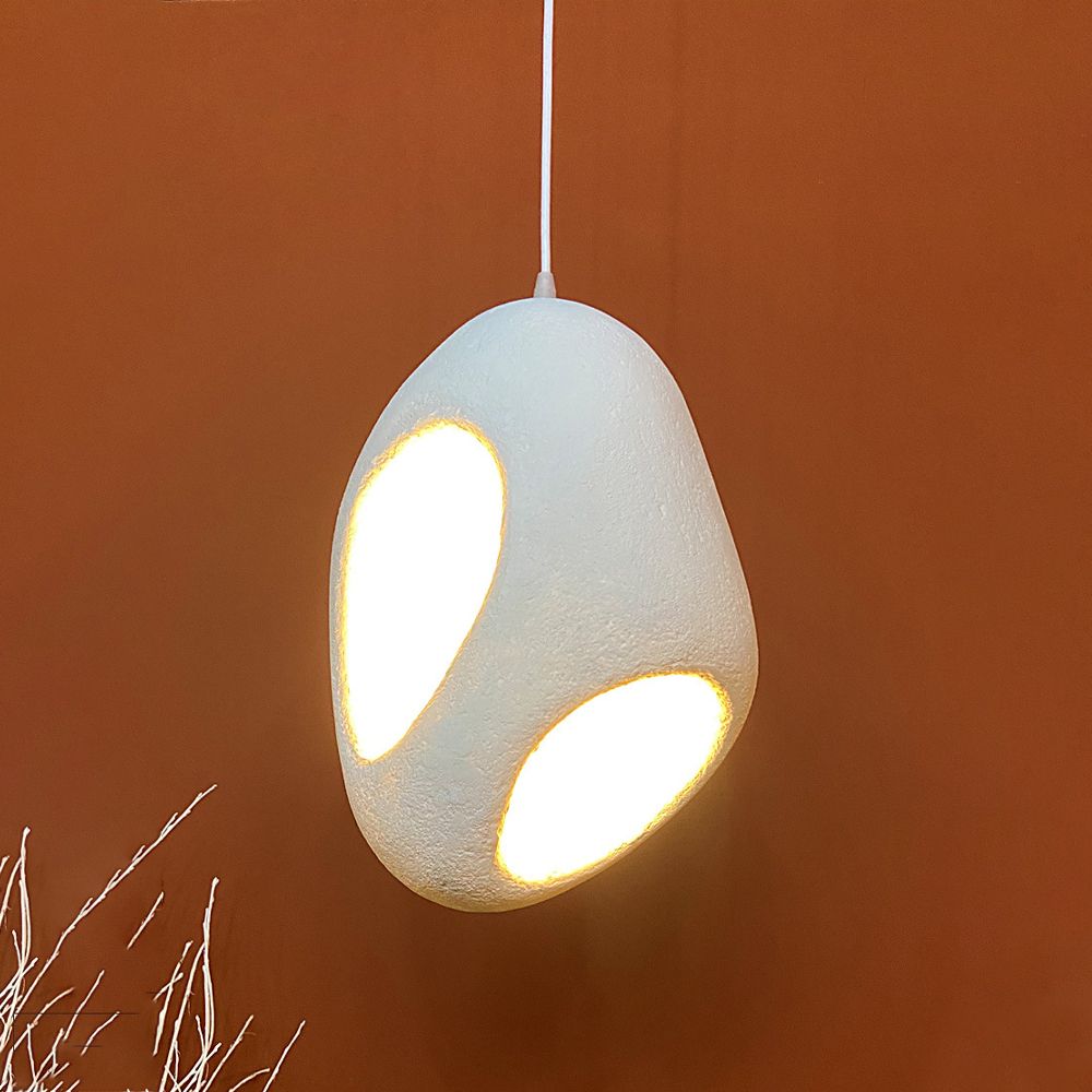 Minimalist Wabi-sabi Pendant Lights Loft Decor Hollow Design Hanging Lamp Fixture-Handwovenlamp