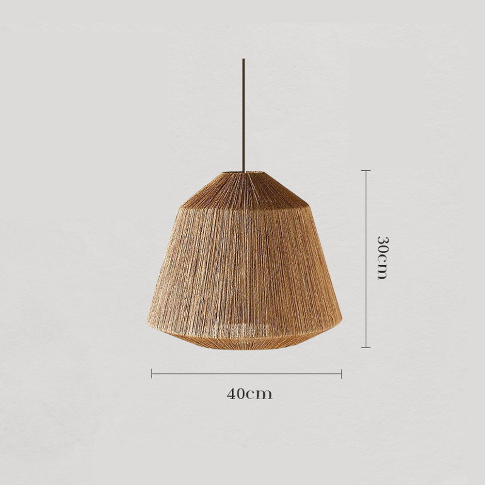 Wabi-sabi Dining Room Hemp Rope Pendant Light B&B Balcony Creative Lampshade-Handwovenlamp