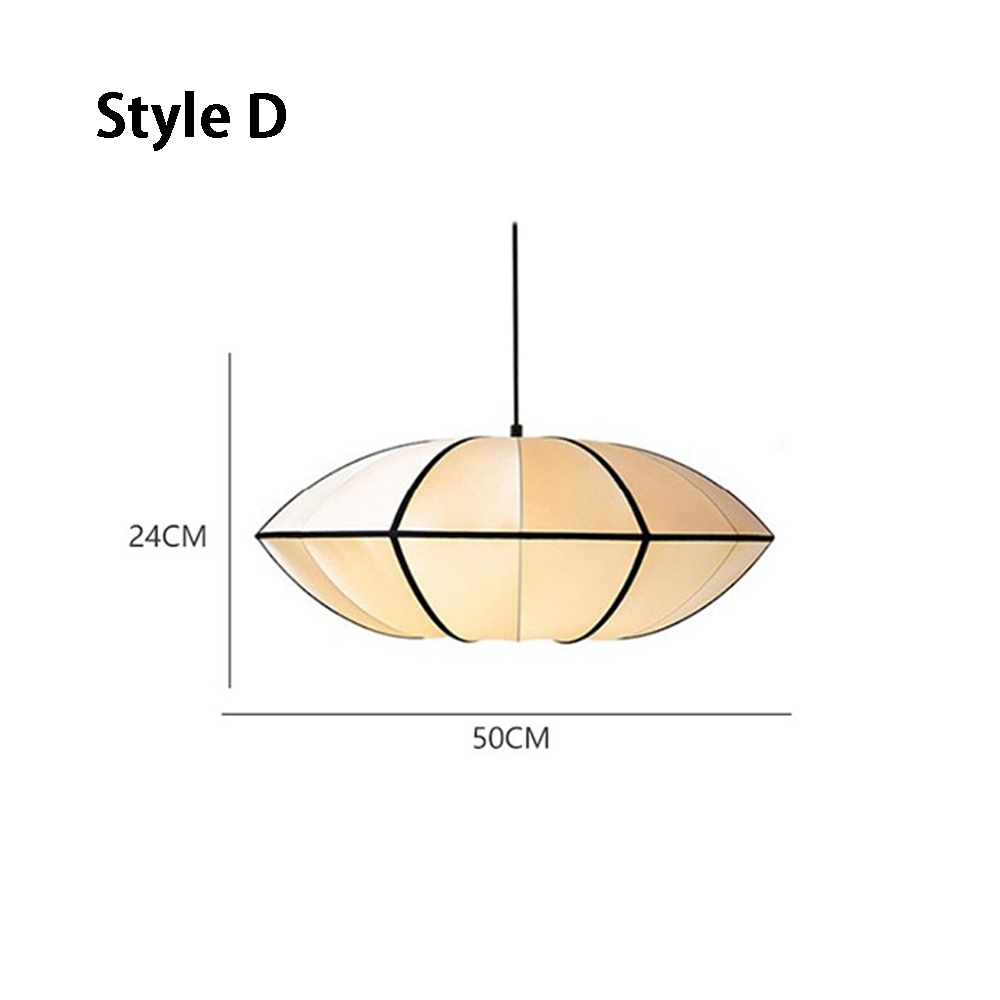 Living Room Satin Chandelier Japanese Medieval Vintage Pendant Lamps Set-Handwovenlamp