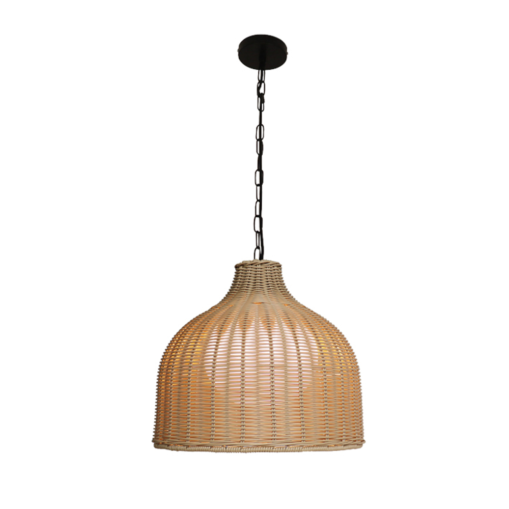 Courtyard Garden Terrace Rattan Pendant Light Outdoor Waterproof Balcony Hanging Lamp-Handwovenlamp