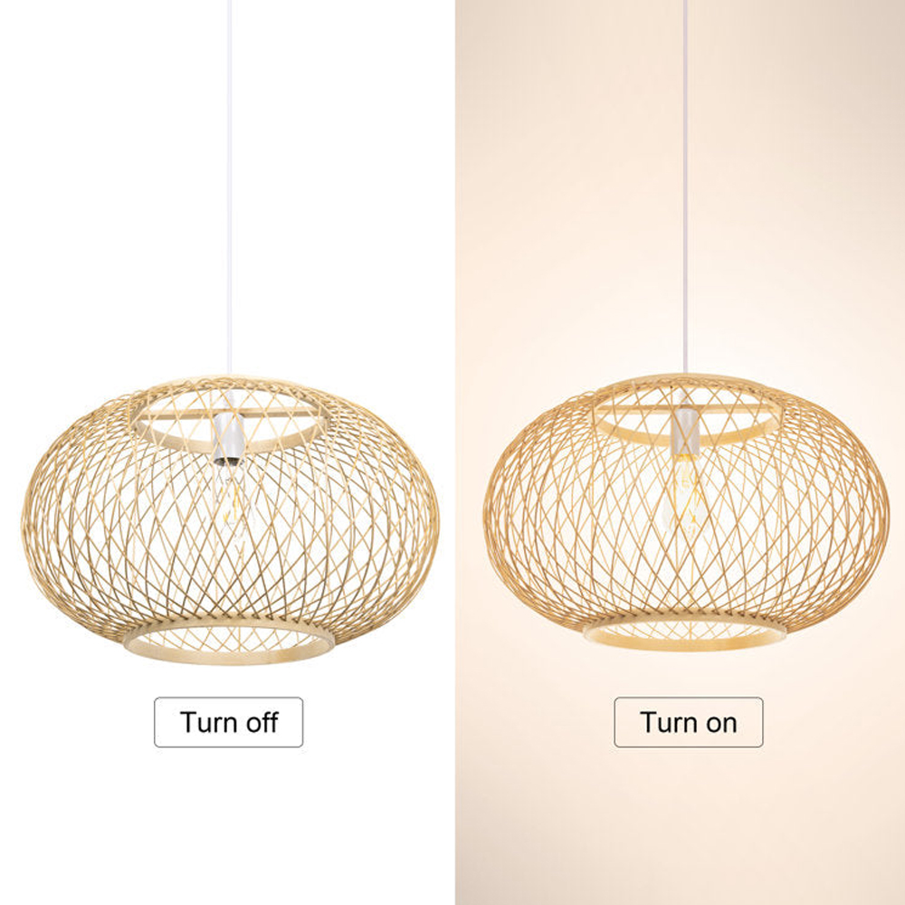 Restaurant decor bamboo Pendant Lamp Fixture Kitchen Island Lighting Furniture-Handwovenlamp