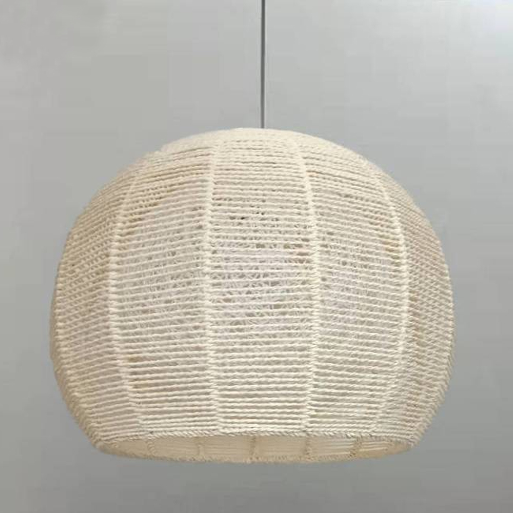 Nordic Hand-woven Rattan Pendant Light Balcony Tatami Hemp Rope Lamp-Handwovenlamp