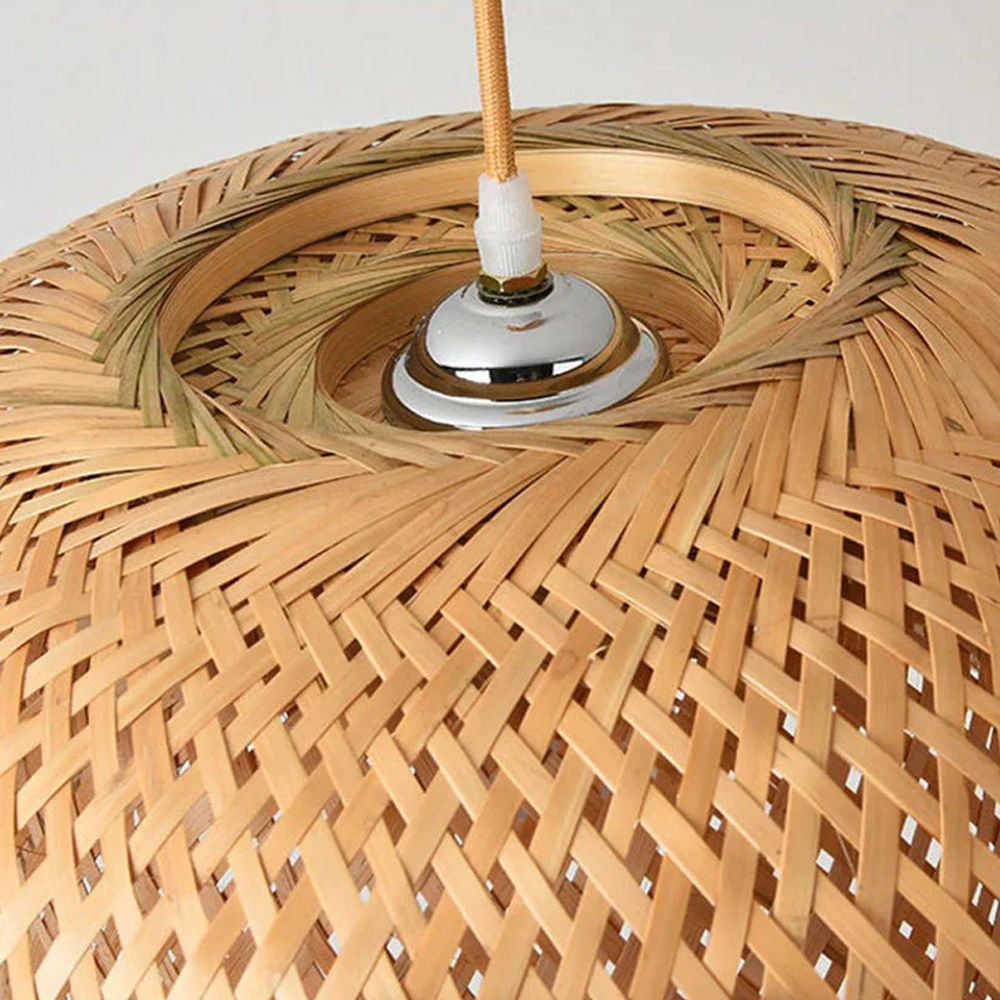 DIY Kitchen Island Bamboo Lamp Shade Home Decor Pendant Lighting-Handwovenlamp