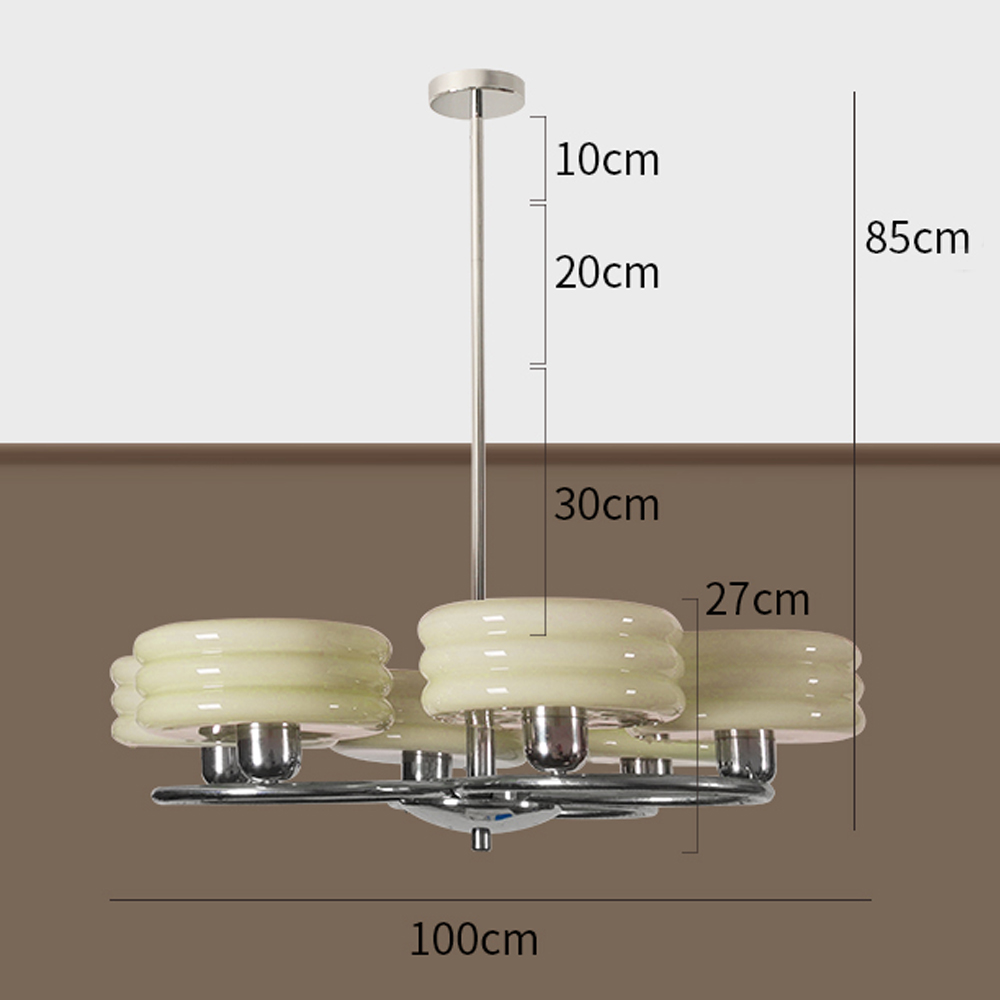 Modern 6 Heads Chandelier Living Room Design Minimalist Ceiling Lamp-Handwovenlamp