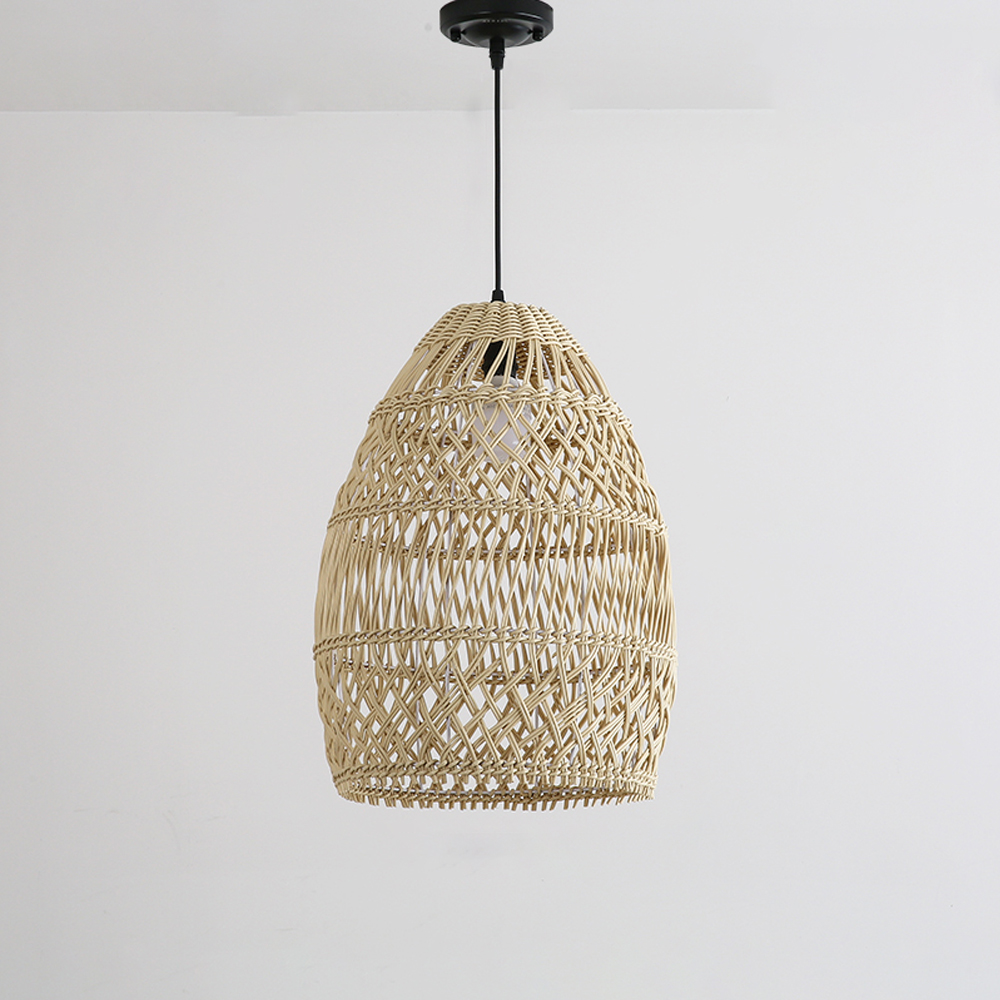 Outdoor Waterproof Rattan Pendant Light Courtyard Garden Scenic Hanging Tree Lamp-Handwovenlamp