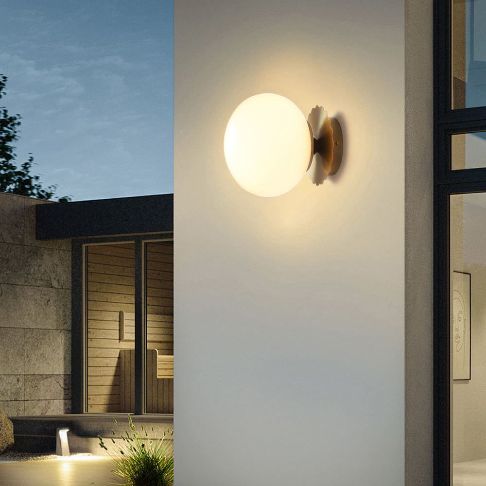 Nordic Modern Corridor Decorative Wall Lamp Minimalist Bedside Small Ball Wall Sconce-Handwovenlamp