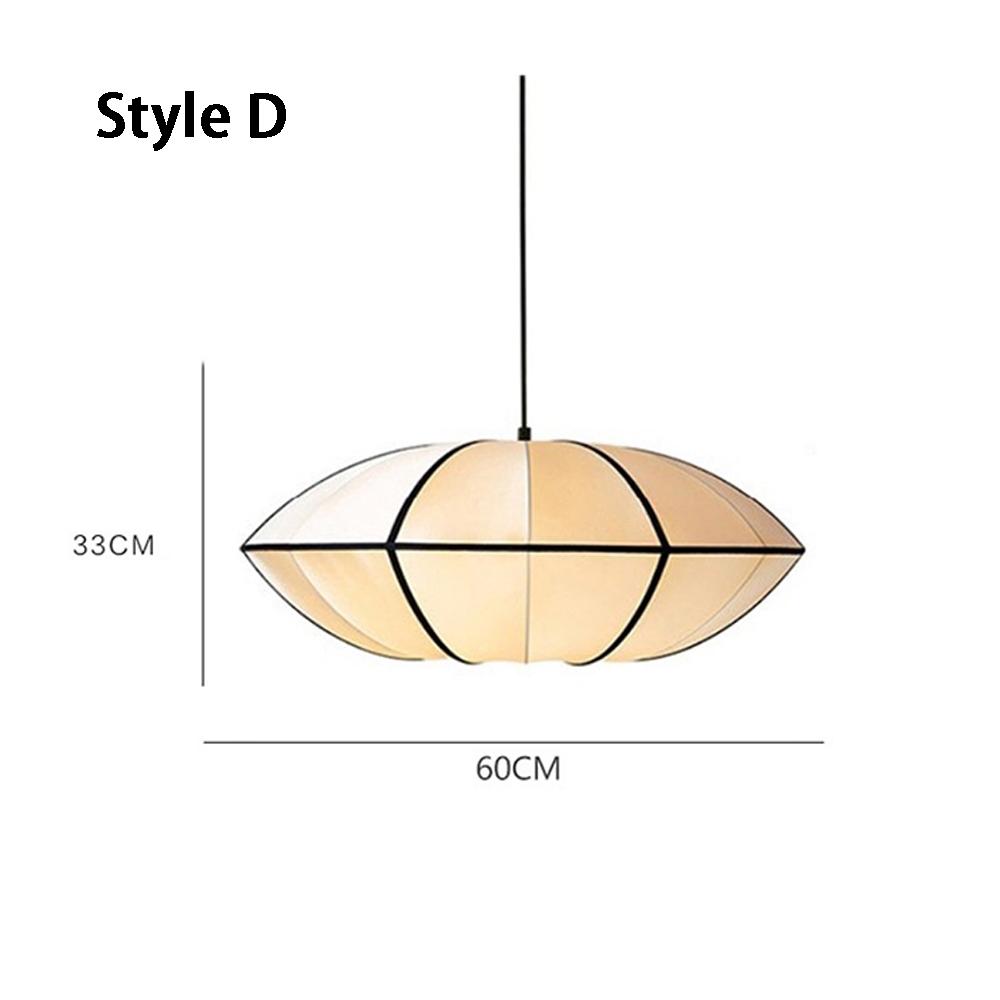 Living Room Satin Chandelier Japanese Medieval Vintage Pendant Lamps Set-Handwovenlamp