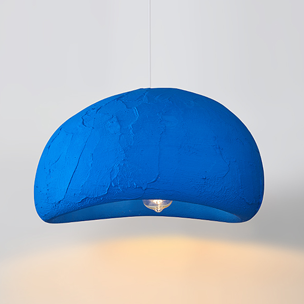 Creative Designer Klein Blue Pendant Light Wabi-sabi Living room Avocado Green Decor Chandelier-Handwovenlamp