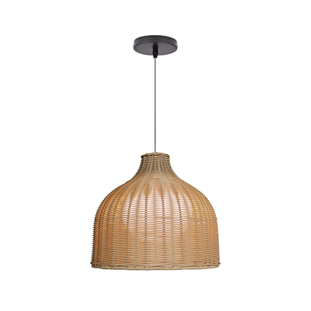 Courtyard Garden Terrace Rattan Pendant Light Outdoor Waterproof Balcony Hanging Lamp-Handwovenlamp