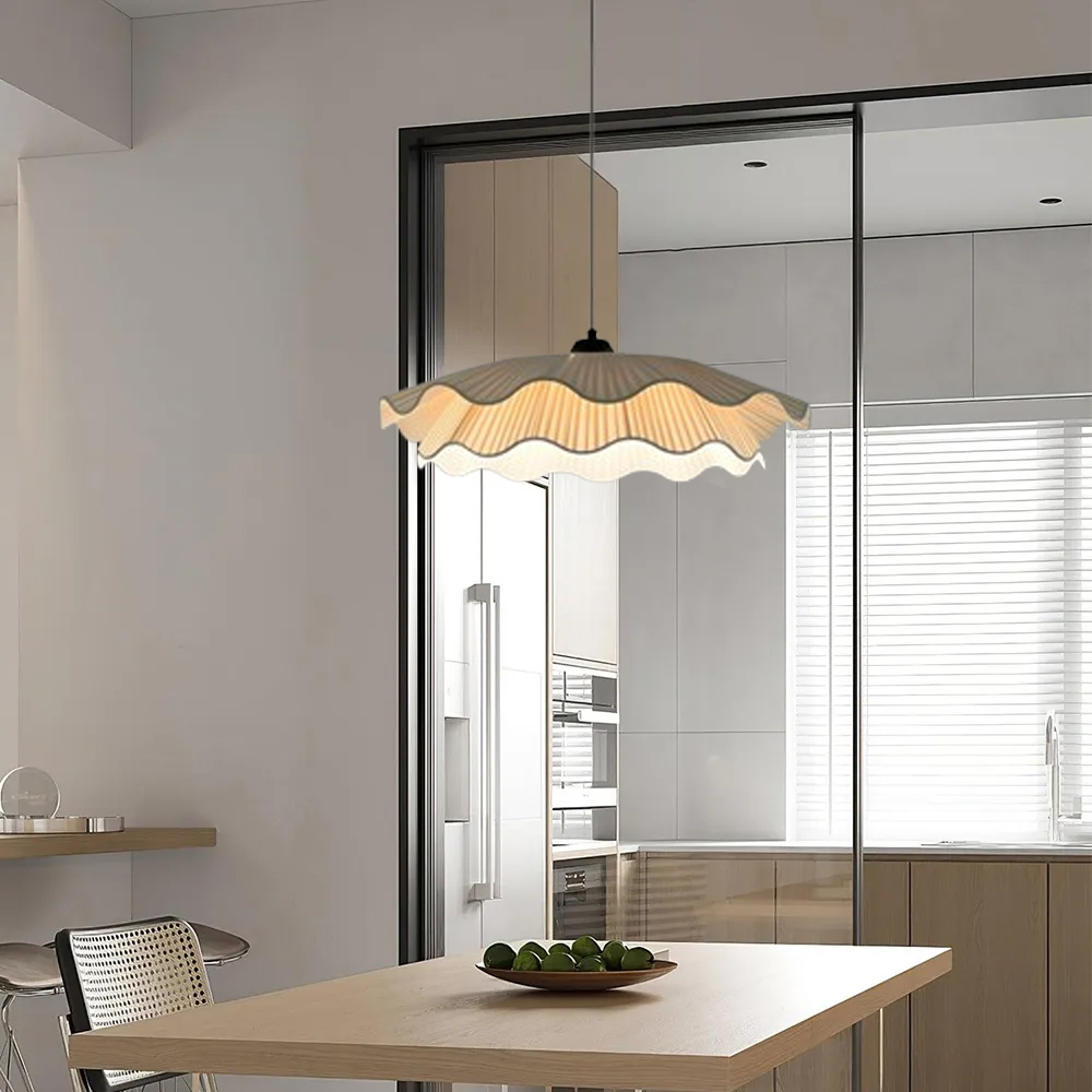 Modern Dining Room Fabric Pendant Light French Design Home Decor Chandelier-Handwovenlamp