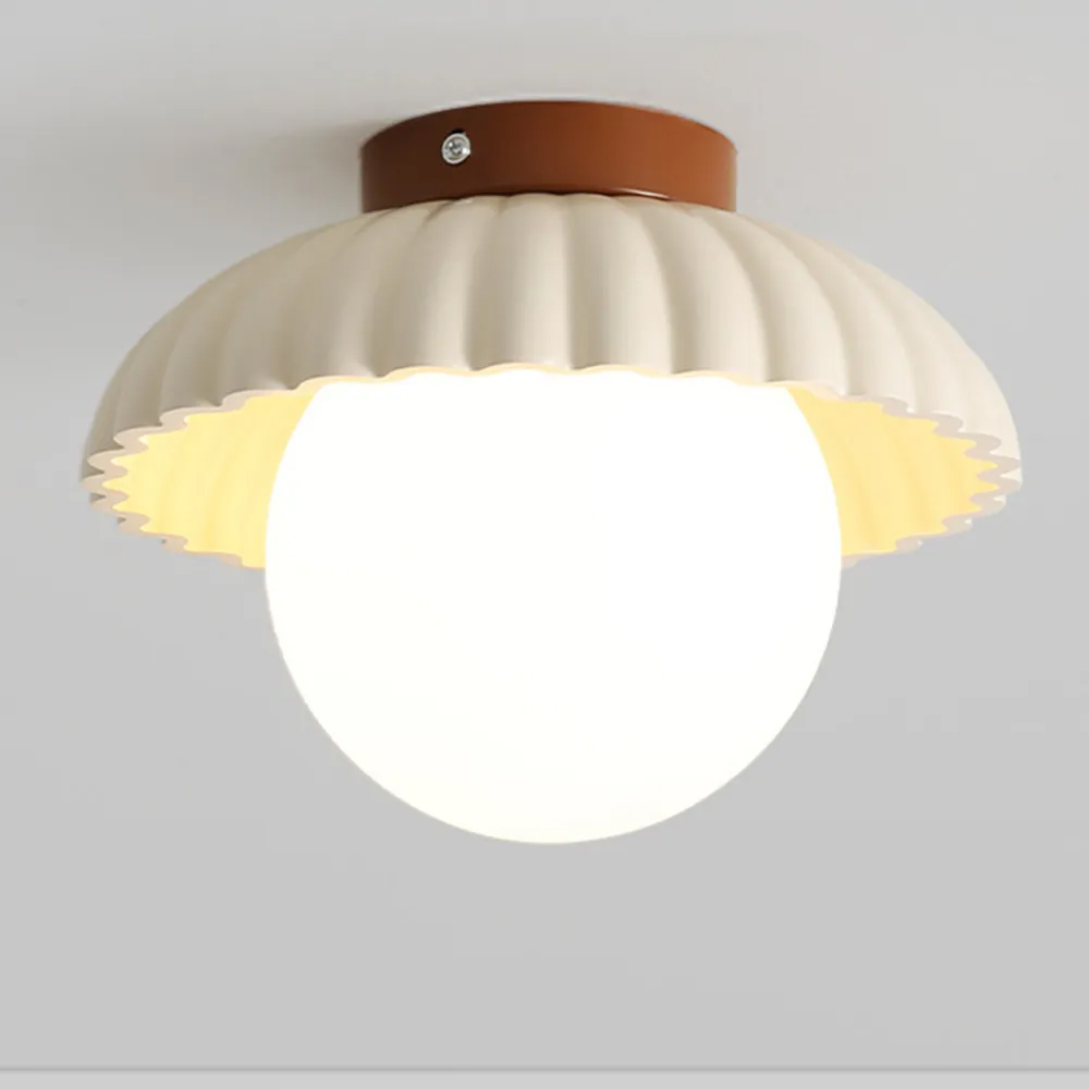 French Flower Bud Ceiling Lamp Hallway Flush Embedded Light-Handwovenlamp