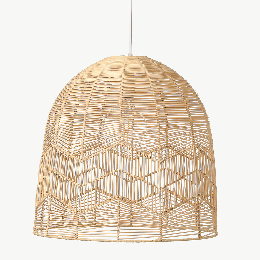 Handmade Rattan Pendant Lamp Shade Boho Light Fixture
