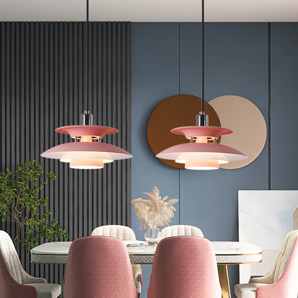 Danish Modern Chandelier Unique Metal Pendant Light-Handwovenlamp