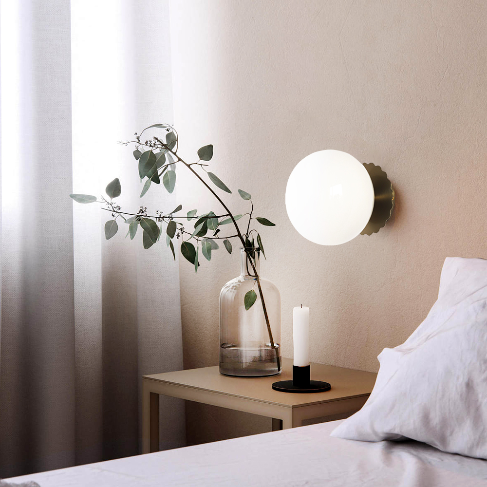 Nordic Modern Corridor Decorative Wall Lamp Minimalist Bedside Small Ball Wall Sconce-Handwovenlamp